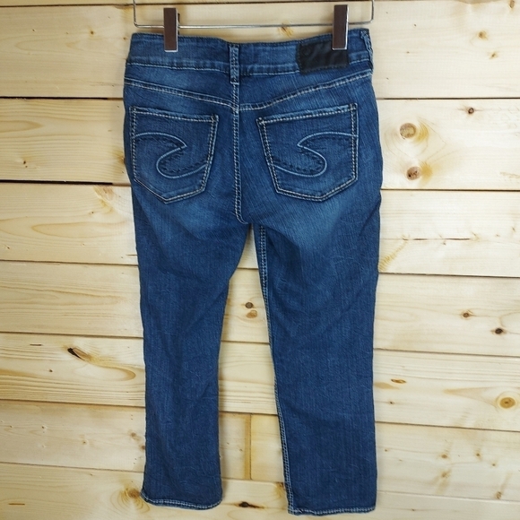 📣2/40$📣 SILVER SUKI Capri stretch jeans size 27 - Picture 5 of 8